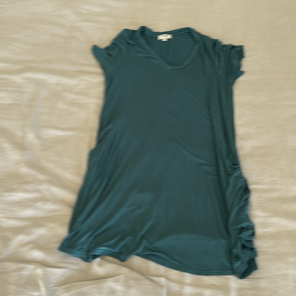 Turquoise v neck  summer dress with pockets sz s